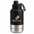 PawSona 3-in-1 Dog Water Bottle with Detachable Food & Water Bowls | Stainless Steel Bottle